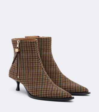 Ganni Botines Anna a cuadros