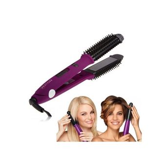 Trade Shop Trade Shop - Cepille El Cabello Liso De La Placa El&eacute;ctrica Crea Ondas Rizadas I&oacute;nico 2 En 1 Styler