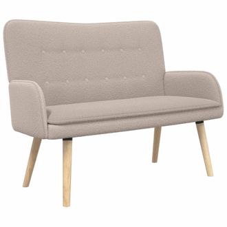 vidaXL Sof&aacute; De 2 Plazas Gris Claro 115 X 61 X 87 Cm Boucl&eacute; Vidaxl
