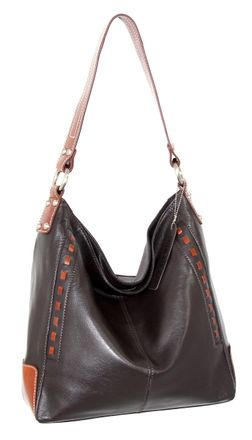 Nino Bossi Everyday Leather Hobo Bag in Chocolate