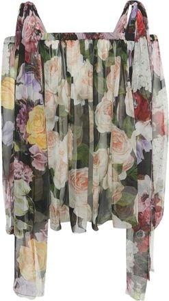 Dolce & Gabbana Blusa a fiori - Nero