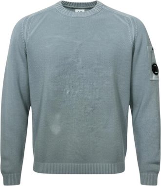 C.P. Company Cotton Chenille Crew Neck - Heren - Sweatshirts - Grijs - M - Katoen - Hoodies & sweatvesten
