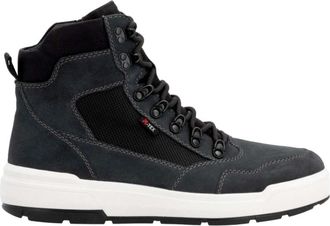 Rieker Casual Grijze Enkelhoge Laarzen met Veters - Heren - Veterlaarzen - Grijs - 42 EU - Wol - Schoenen