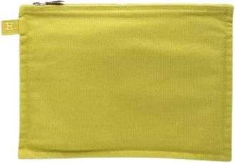 Herm&egrave;s Pre-owned Canvas Pouch - Dames - Vintage Clutch - Groen - ONE Size - Vintage