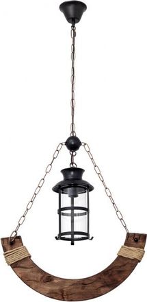 Fabrilamp Lampara Colgante Rustico Cortijo 1xe27 Marron De Fabrilamp