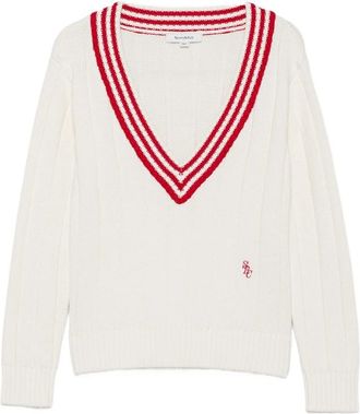 Sporty & Rich Item Ribbed-knit Striped-trim Sweater