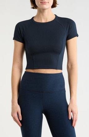 Beyond Yoga Silhouette Cropped Tee in Nocturnal Navy at Nordstrom Rack, Size X-Large