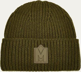 Mackage Mens M-Logo Patch Beanie Hat