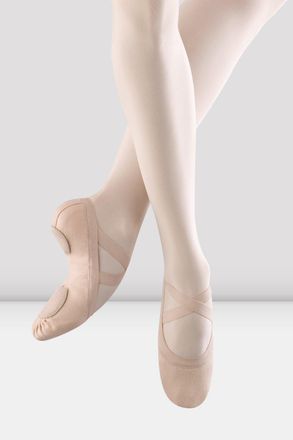 Bloch Ladies Synchrony Stretch Canvas Ballet Shoes, Pink Canvas