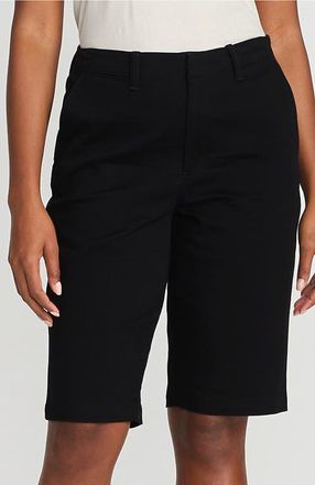 Lands End Elastic Back Classic 12 Chino Shorts in Black at Nordstrom, Size 16Short