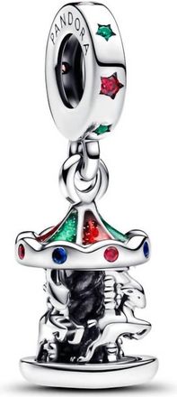 Pandora Womens Spinning Carousel Dangle Charm In Silver