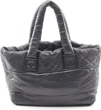 Chanel Black Leather Tote Bag (Pre-Owned)