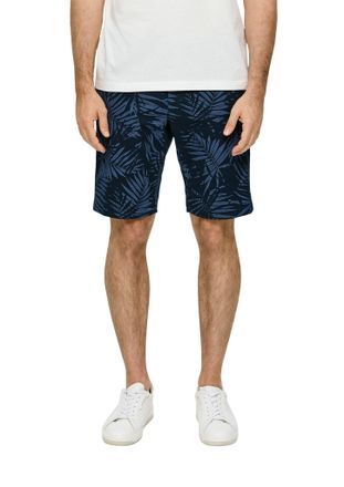 s.Oliver Bermudas S.OLIVER, Herren, Gr. 30, N-Gr, blau, Obermaterial: 97% Baumwolle, 3% Elasthan, bedruckt, regular fit kniefrei, Hosen Bermudas, Sommerhose mi