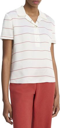 Vince Knit Collar Stripe Polo Shirt