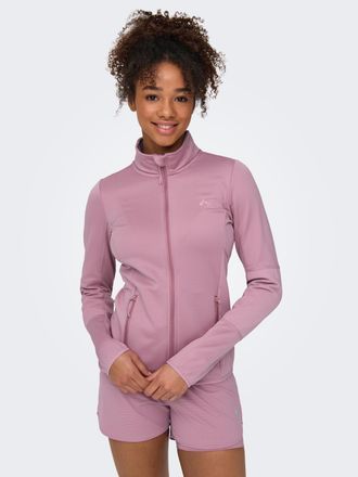 Only Play Trainingsjacke ONLY PLAY ONPJETTA HN FLEECE JCK - NOOS, Damen, Gr. L, lila (lilas), Fleece, Obermaterial: 94% Polyester, 6% Elasthan, unifarben, regul