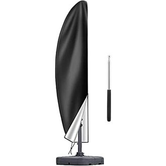 OEM Telo Protettivo Per Ombrellone A Braccio &Oslash; 2-4 M, Oxford 210d, Con Borsa Per Il Trasporto, Nero - 280 Cm (30 X 81 X 45 Cm) -crezuo