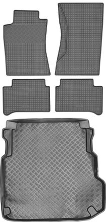 OEM Juego De Alfombrillas De Goma Para Coche Y Alfombrilla Para Maletero Para Mercedes Clase E W211 Limusina (2002-2009)