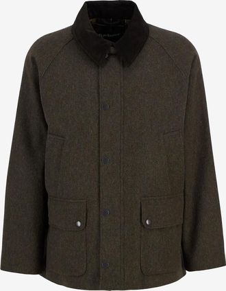 Barbour Kurzer Mantel aus edler Wolle mit Hemdkragen Bedale
