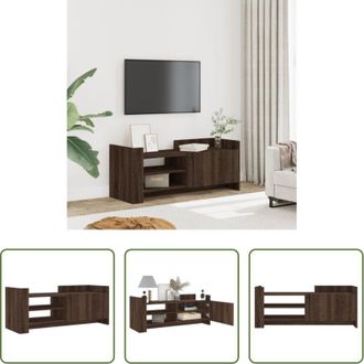 vidaXL Credenza TV - Mobile TV Rovere Marrone 100x35x40 cm in Legno Multistrato