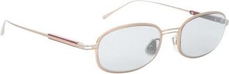 Brunello Cucinelli Ovalen Titanium Zonnebril - unisex - Brillen - Roze - ONE Size - Nylon - Accessoires