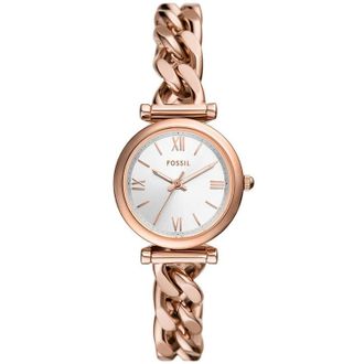 Fossil Womens Carlie Silver Dial Watch