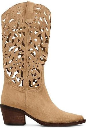 Steve Madden Albany Womens Zip Boots Taupe Suede Cutout : 8.5 M, Leather