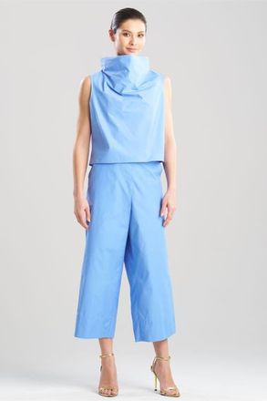 Natori Techno Poplin Crop Funnel Top in Blue Iris at Nordstrom, Size Large