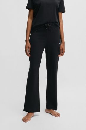 HUGO BOSS Pyjamahose BOSS CI Pants, Damen, Gr. XS (34), N-Gr, schwarz (schwarz 001), Jersey, Obermaterial: 95% Baumwolle, 5% Elasthan, unifarben, ausgestellt la