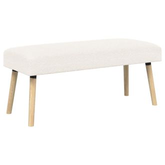 vidaXL Banco Liso Crema 110 X 40 X 46 Cm Boucl&eacute; Vidaxl