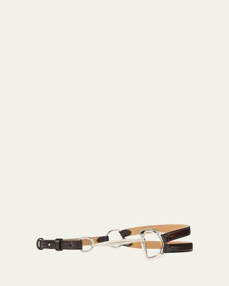 Ralph Lauren Collection Tri-Strap O-Ring Leather Belt