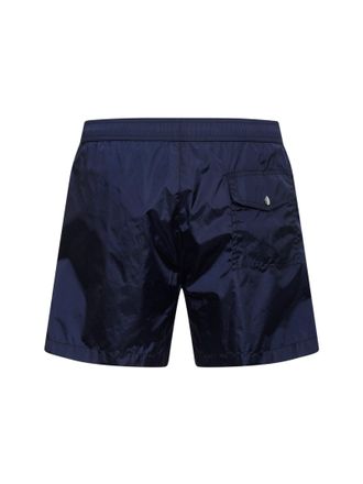Moncler Mens Swim Shorts Nylon Navy Blue Polyamide Beachwear Sea Clothing