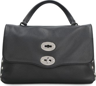 Zanellato Womens Postina S Leather Handbag Black Calf Handbags Hand Bags