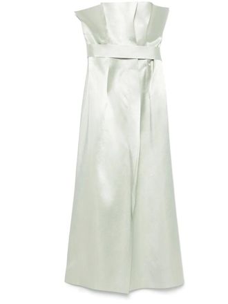 Philosophy di Lorenzo Serafini satined gown - women - Acetate/Polyester - 46 - Green