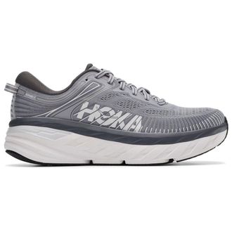 Hoka One One Hoka Bondi 7 Textile Synthetic Mens Low Top Trainers - Wild Dove Dark Shadow - Size:UK 9.5