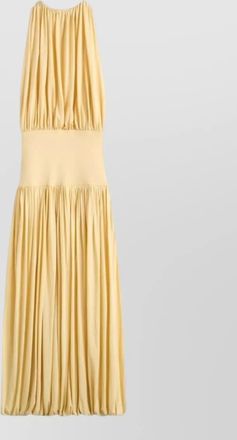 Toteme ruched maxi dress sleeveless panel design