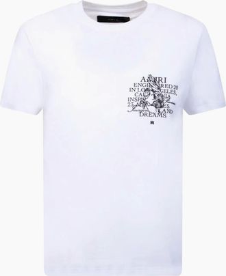 Amiri Womens AMIRI WOMENS PRECIOUS MEMORIES TEE WHITE - Size: 10/8