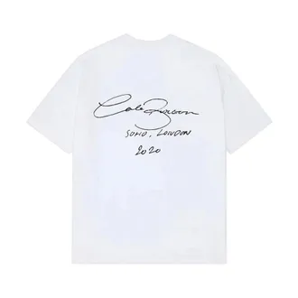 Cole Buxton Tops, Heren, Wit, L, Signature T-Shirt