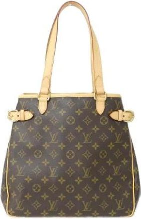 Louis Vuitton Pre-owned Tote Bags, female, Brown, Size: ONE SIZE Pre-owned Canvas Tote Bag