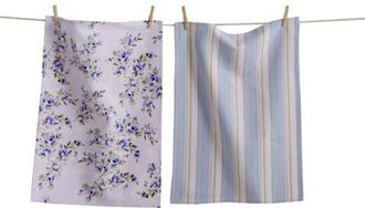 Tag Lavender Floral Dishtowel S/2 Lavender Cotton Everyday in Purple at Nordstrom