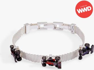 Alex and Ani Hot Wheels Moveable Racecar Mesh Bracelet in Silver at Nordstrom