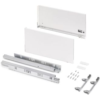 Emuca Caj&oacute;n Exterior Vertex 3d 60kg De Altura 242mm, Profundidad 500mm, Acero, Pintado Blanco - Emuca