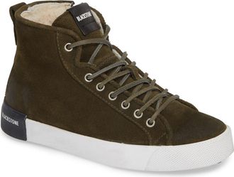 Blackstone QL70 Genuine Shearling Lined Sneaker in Hunting Green Leather at Nordstrom Rack, Size 6Us / 36Eu