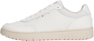 Tommy Hilfiger Mens Basket Core Low Top Cupsole Trainers, White (Ecru), 11