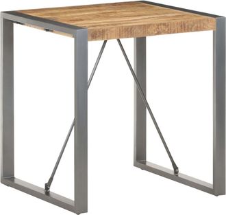 vidaXL Mesa De Comedor Madera Maciza De Mango Rugosa 70x70x75 Cm Vidaxl