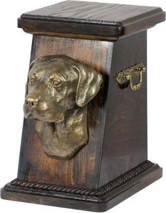 OEM Labrador Retriever - Urna Para Cenizas De Perro, Elegante Urna Con Estatuilla, Urna Conmemorativa Con Busto De Perro De Art-dog