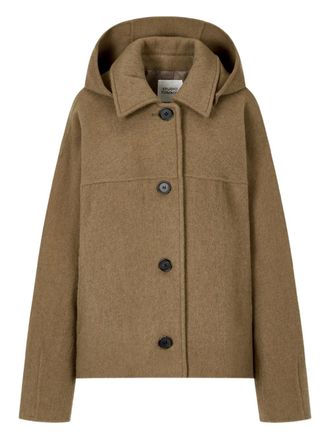 STUDIO TOMBOY hooded buttoned jacket - Marrone