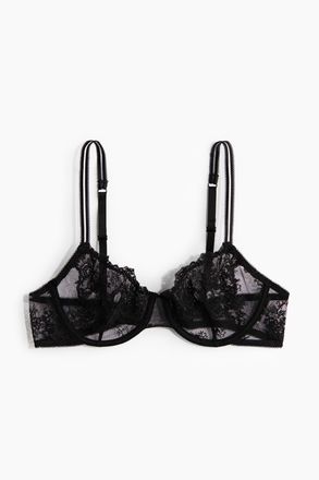 H&M Bestickter B&uuml;gel-BH - Schwarz