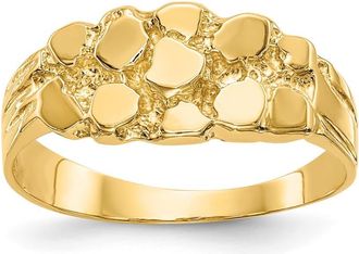 Diamond2Deal 14k Yellow Gold Nugget Ring