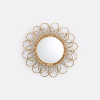 La Redoute Interieurs Spiegel in rotan, dubbel bloemvormig &Oslash;60 cm, Nogu