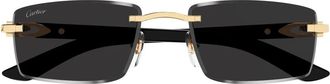 Cartier D&eacute;cor C Zonnebril - Dames - Zonnebrillen - Zwart - ONE Size - Accessoires